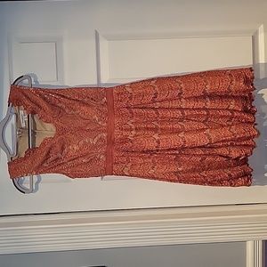 Francesca's Collections Orange Short Dress